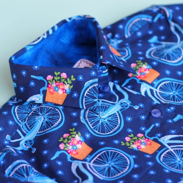 Рубашка «Велосипеды на синем» фото 2