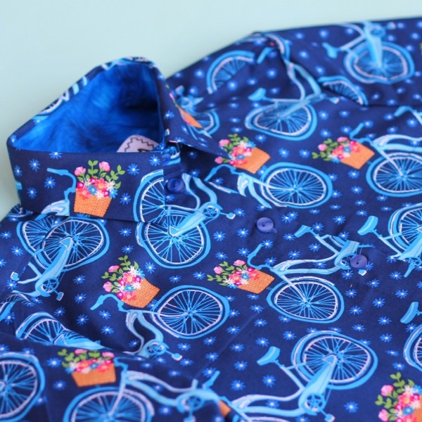 Рубашка «Велосипеды на синем» фото 3