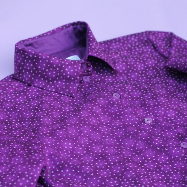 Рубашка «Звезды на фиолетовом» фото 3