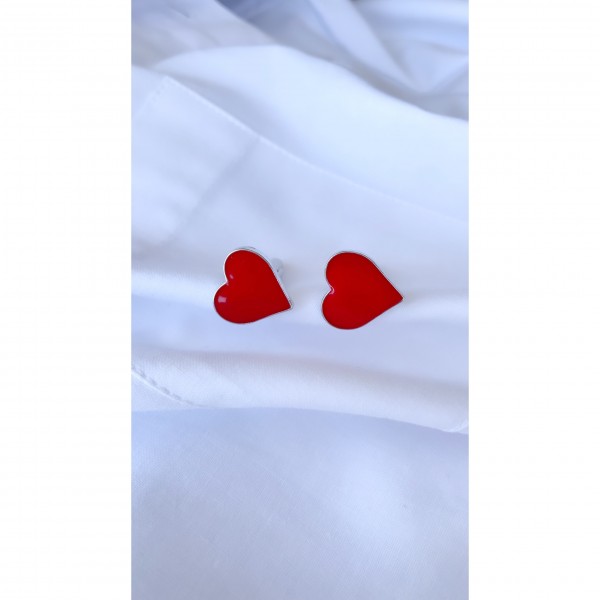 Запонки «Красное сердце» фото 2