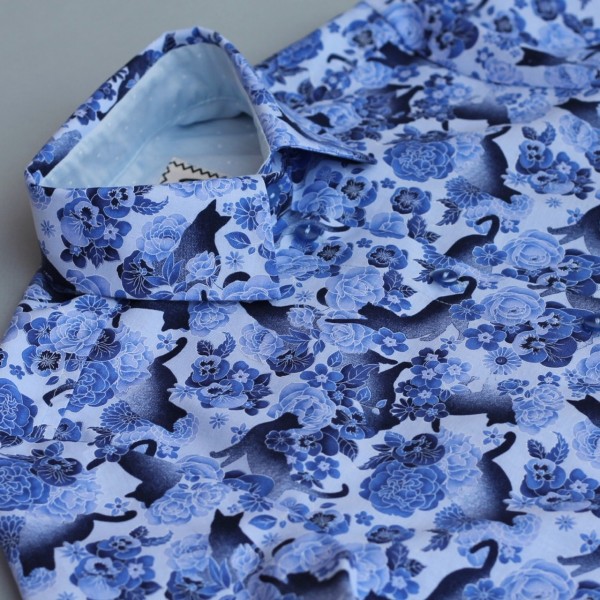 Рубашка «Синие коты» фото 3