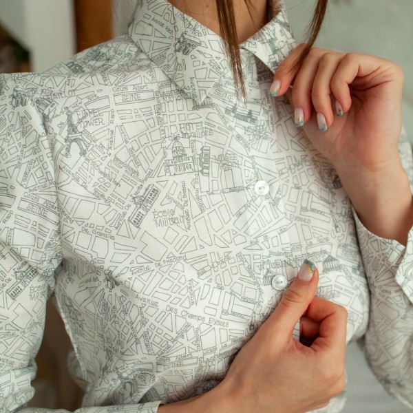Рубашка «Карта Парижа»