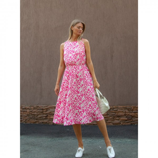 Платье «Цветы на розовом» фото 2