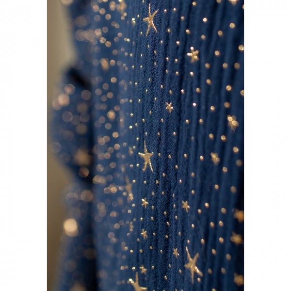 Оверсайз муслин «Звезды на синем» фото 3