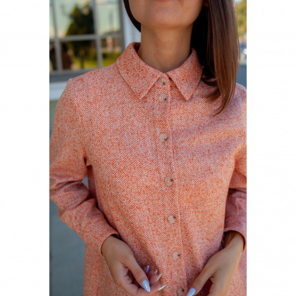 Тёплая рубашка «Девушка с персиками» фото 3