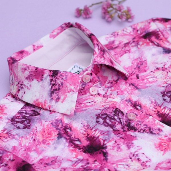 Рубашка «Розовые листья»