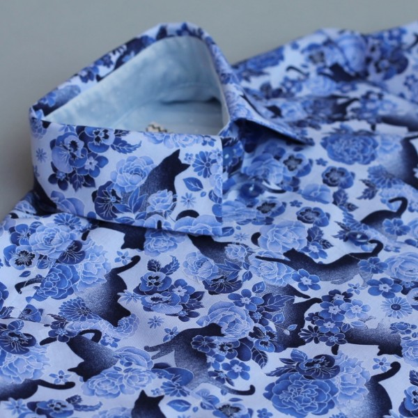 Рубашка «Синие коты»