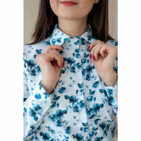 Рубашка «Синий цветок»